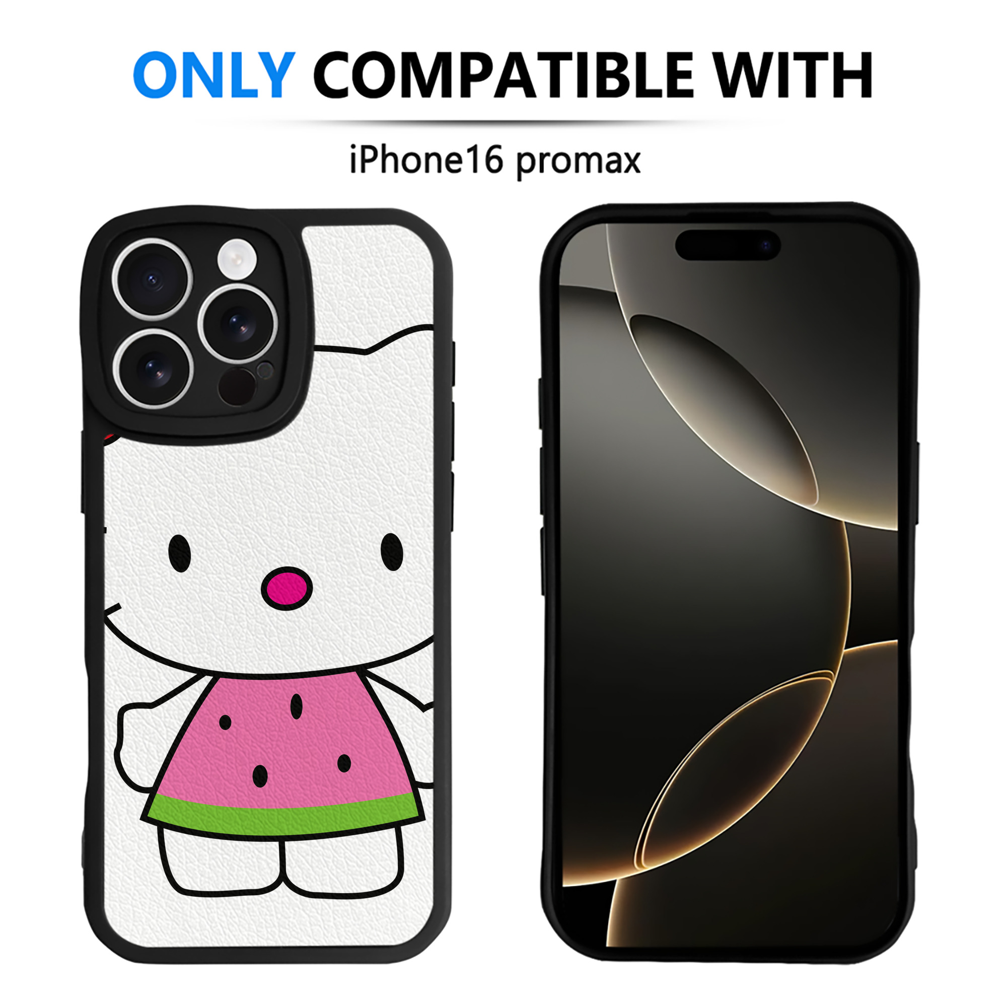 （画像用） Hello Kitty ハローキティ 【iPhone 16シリーズ対応】シリコンスマホケース（レザー調） 材質：シリコン